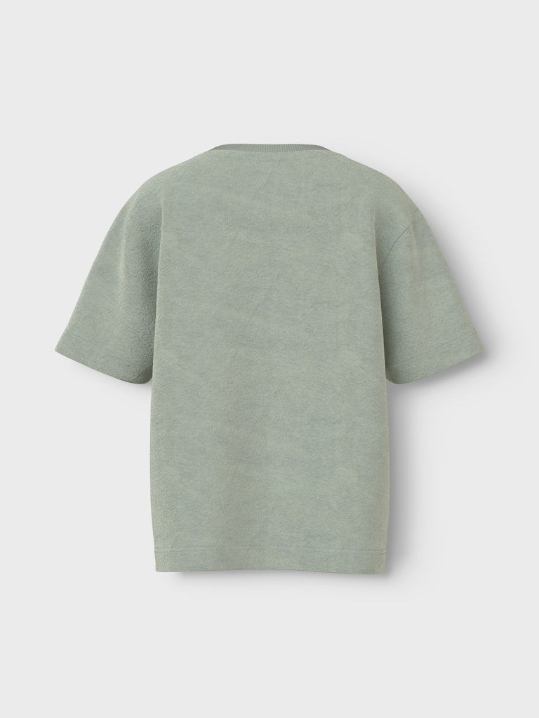 name it mini HANNIBAL NREG TERRY SS TOP - Aqua Gray