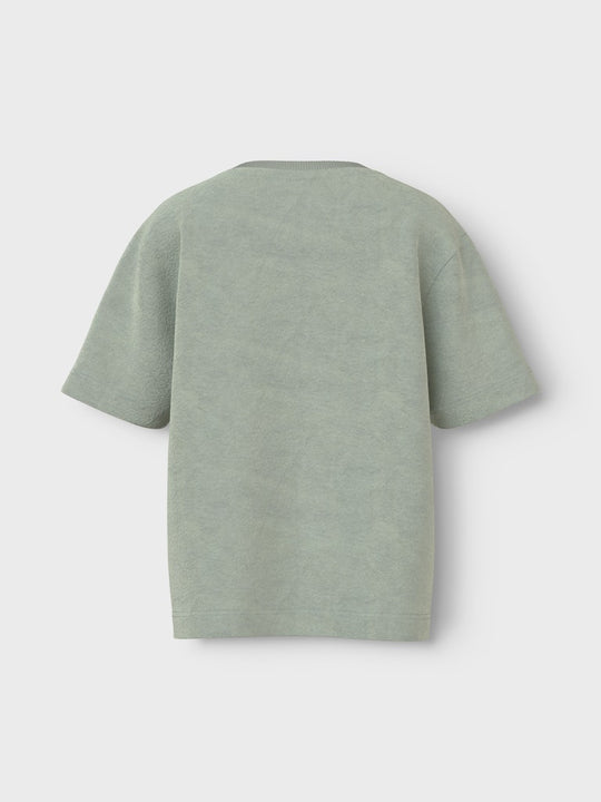 name it mini HANNIBAL NREG TERRY SS TOP - Aqua Gray