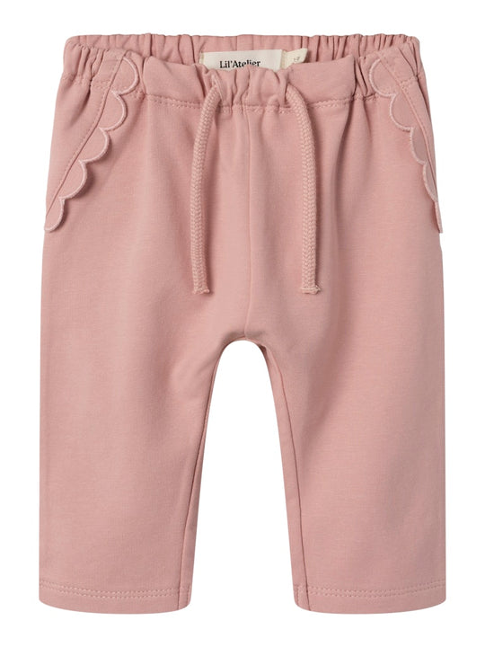 Lil' Atelier Baby OMADS LOOSE SWEAT PANT - Misty Rose - Torgunns Barneklær AS