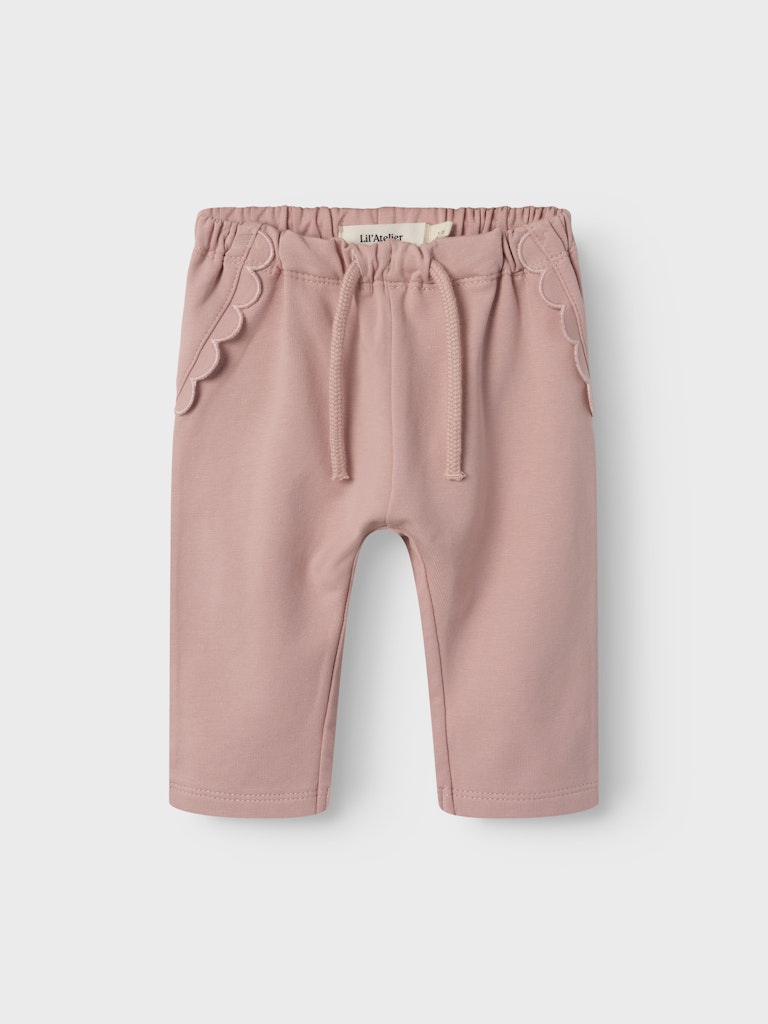 Lil' Atelier Baby OMADS LOOSE SWEAT PANT - Misty Rose - Torgunns Barneklær AS