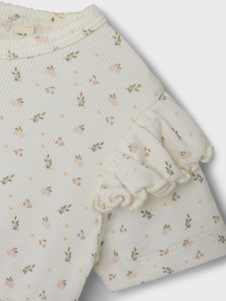 Lil' Atelier Mini GAGO KIV SS DRESS - Coconut Milk - Torgunns Barneklær AS