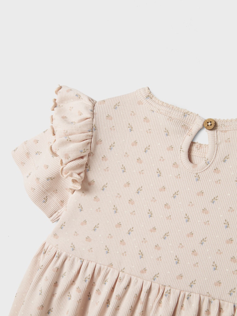 Lil' Atelier Mini GAGO KIV SS DRESS - Peach Blush - Torgunns Barneklær AS