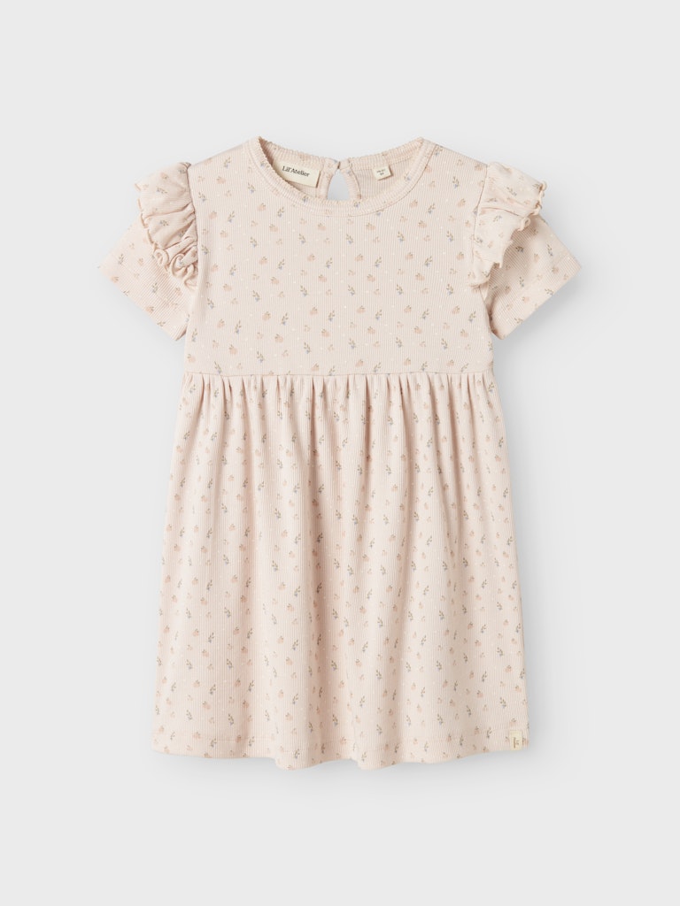 Lil' Atelier Mini GAGO KIV SS DRESS - Peach Blush - Torgunns Barneklær AS