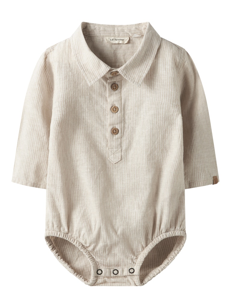 Lil' Atelier Baby JESPER LS BODY SHIRT - Irish Cream