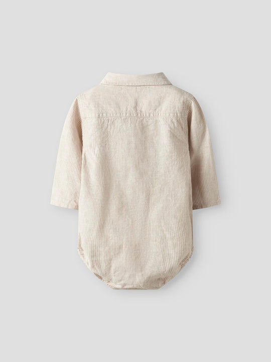 Lil' Atelier Baby JESPER LS BODY SHIRT - Irish Cream