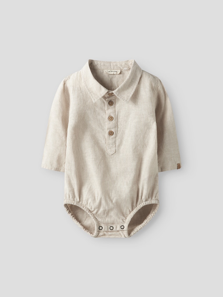 Lil' Atelier Baby JESPER LS BODY SHIRT - Irish Cream