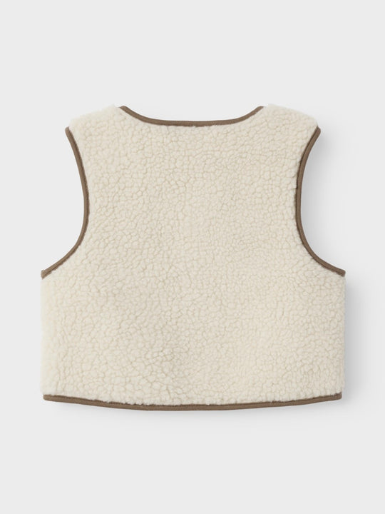 Lil' Atelier Baby LAJO LOOSE VEST - Turtledove - Torgunns Barneklær AS