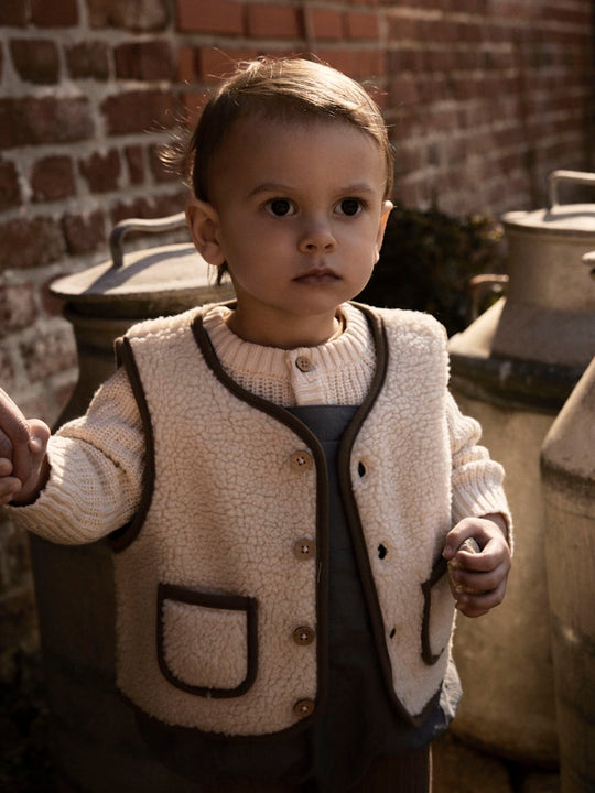 Lil' Atelier Baby LAJO LOOSE VEST - Turtledove - Torgunns Barneklær AS