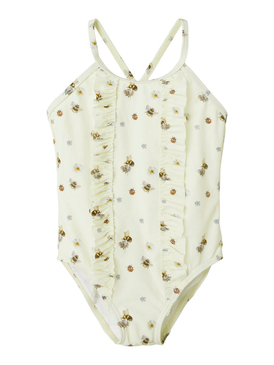 Lil' Atelier Mini HELGINA SWIMSUIT - Turtledove - Torgunns Barneklær AS