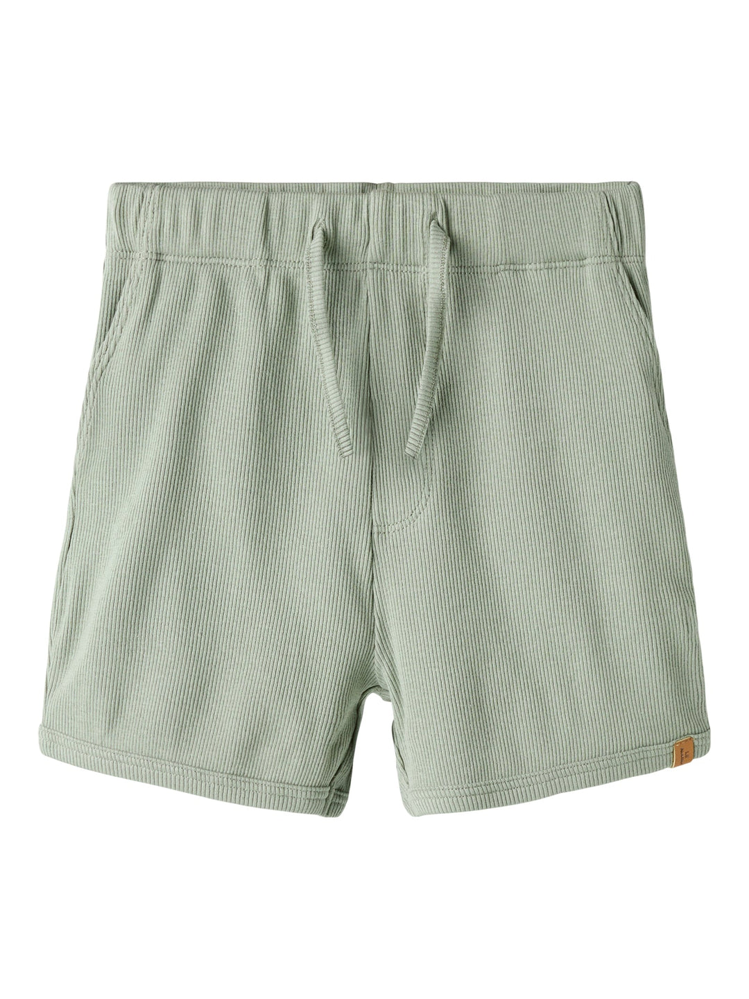 Lil' Atelier Mini GAGO KNA SHORTS - Seagrass - Torgunns Barneklær AS