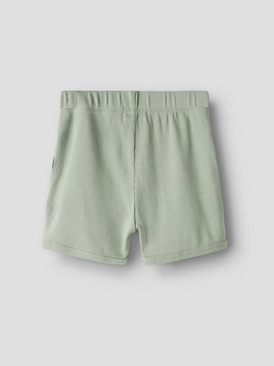 Lil' Atelier Mini GAGO KNA SHORTS - Seagrass - Torgunns Barneklær AS