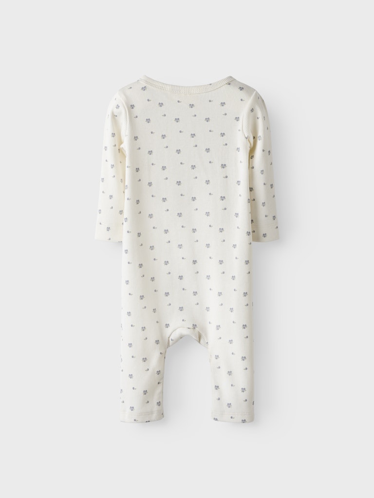 Lil' Atelier BABY LAGO MIO LS SUIT  - Coconut Milk | Blueberry - Torgunns Barneklær AS