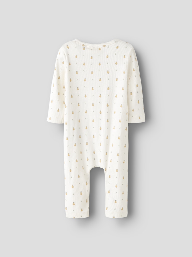 Lil' Atelier BABY LAGO MIO LS SUIT - Coconut Milk | Pear - Torgunns Barneklær AS
