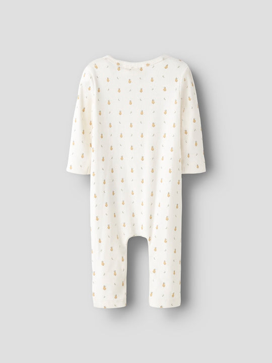 Lil' Atelier BABY LAGO MIO LS SUIT - Coconut Milk | Pear - Torgunns Barneklær AS