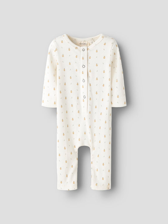 Lil' Atelier BABY LAGO MIO LS SUIT - Coconut Milk | Pear - Torgunns Barneklær AS