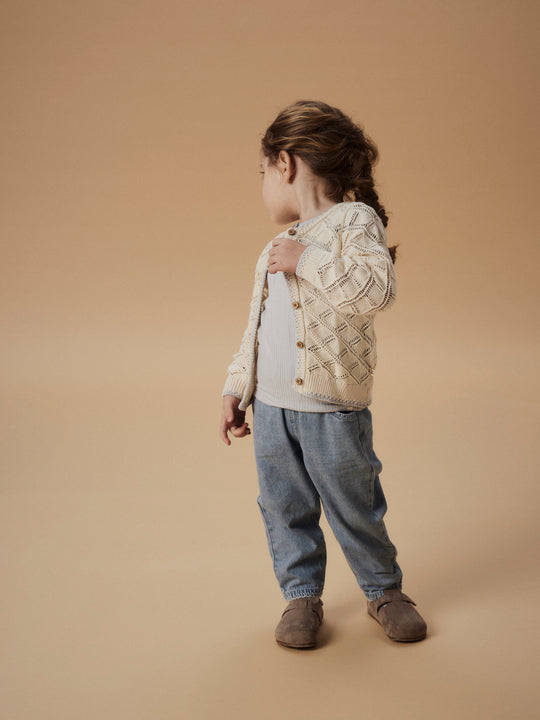Lil' Atelier Mini FLEURA SS SLIM TOP - Vapor Blue - Torgunns Barneklær AS