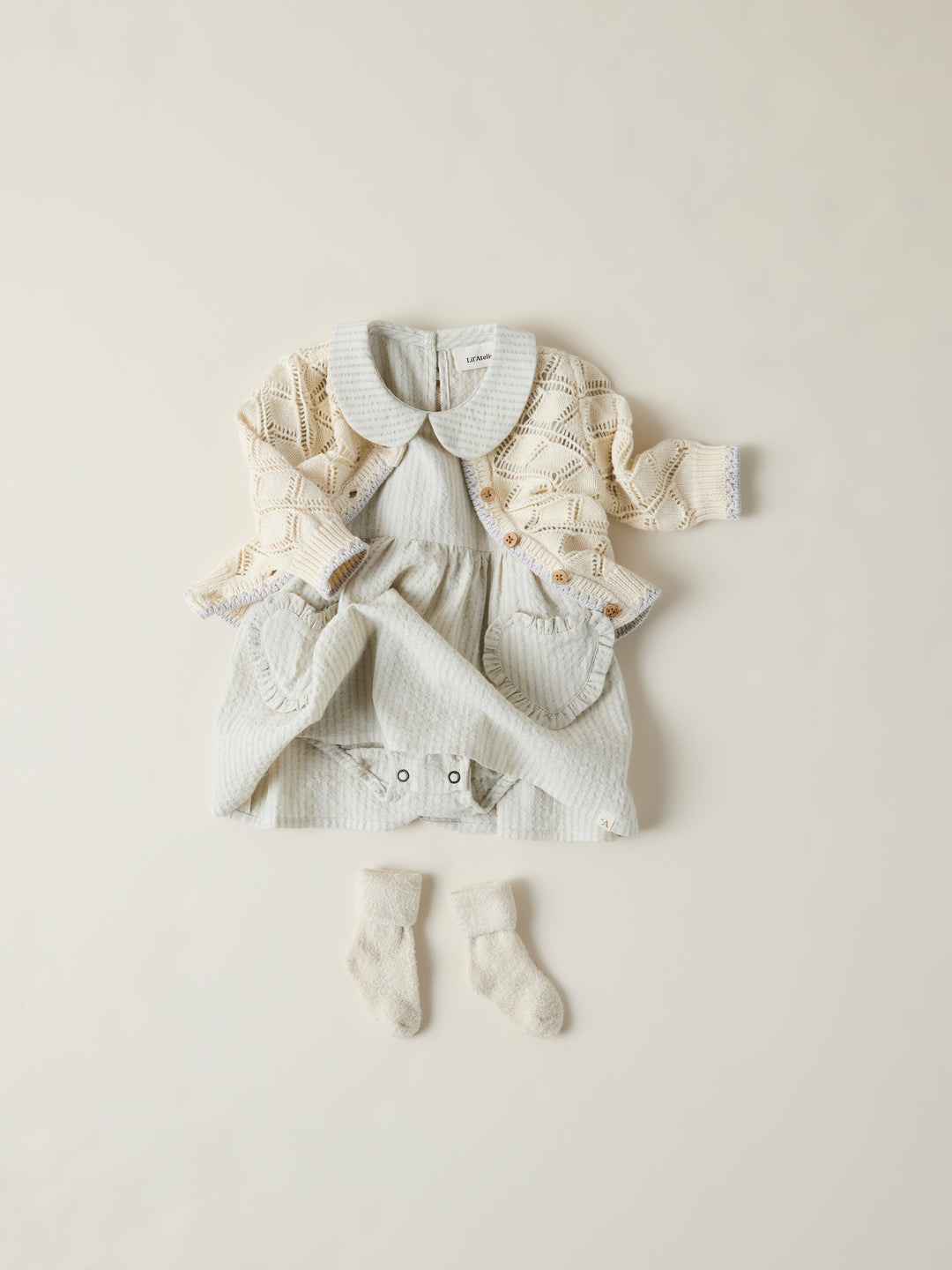 Lil' Atelier Baby FANNA LS KNIT CARD - Turtledove