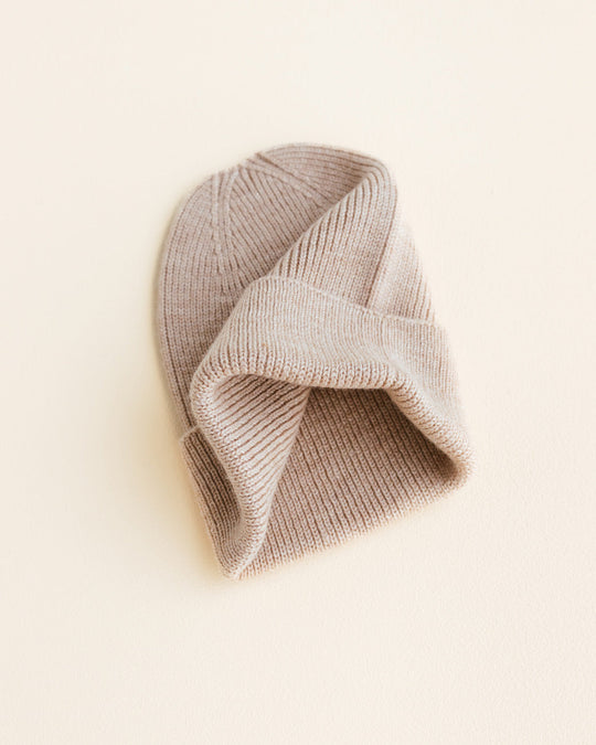 hvid | Beanie Fonzie Newborn - Sand