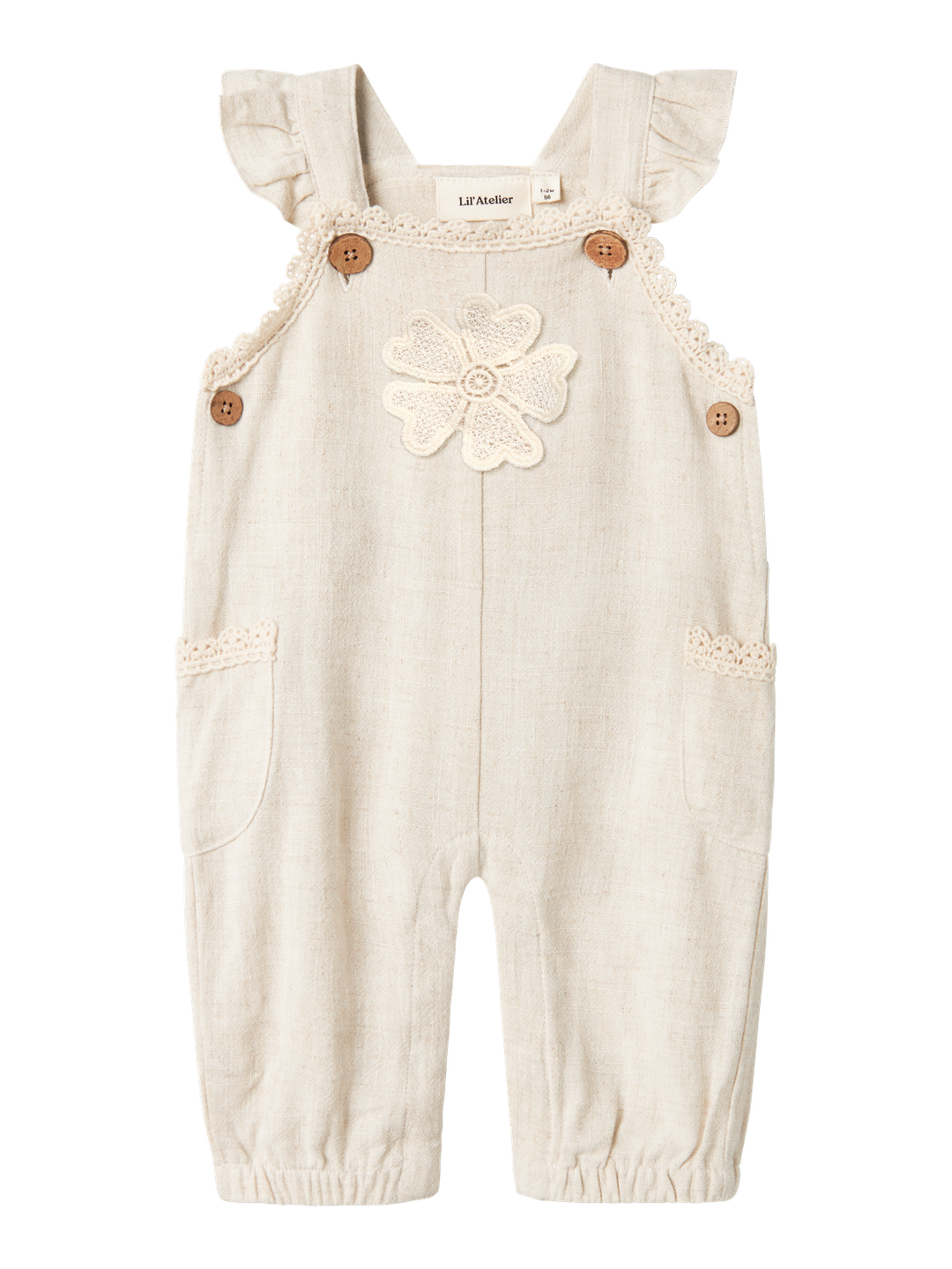 Lil' Atelier Baby FRIGG LOOSE OVERALL - Pumice Stone