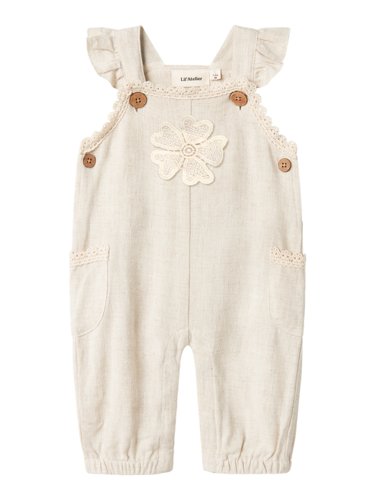 Lil' Atelier Baby FRIGG LOOSE OVERALL - Pumice Stone