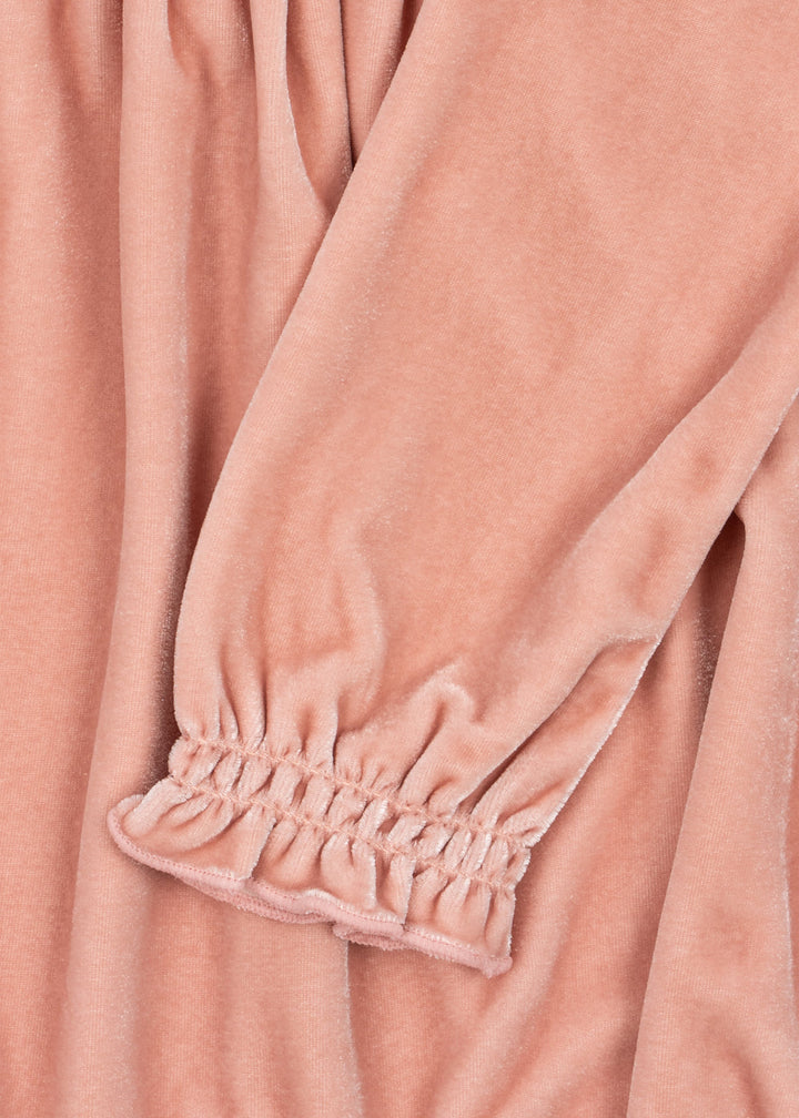 Konges Sløjd | Gia Bow Dress fløyelskjole – Mellow Rose