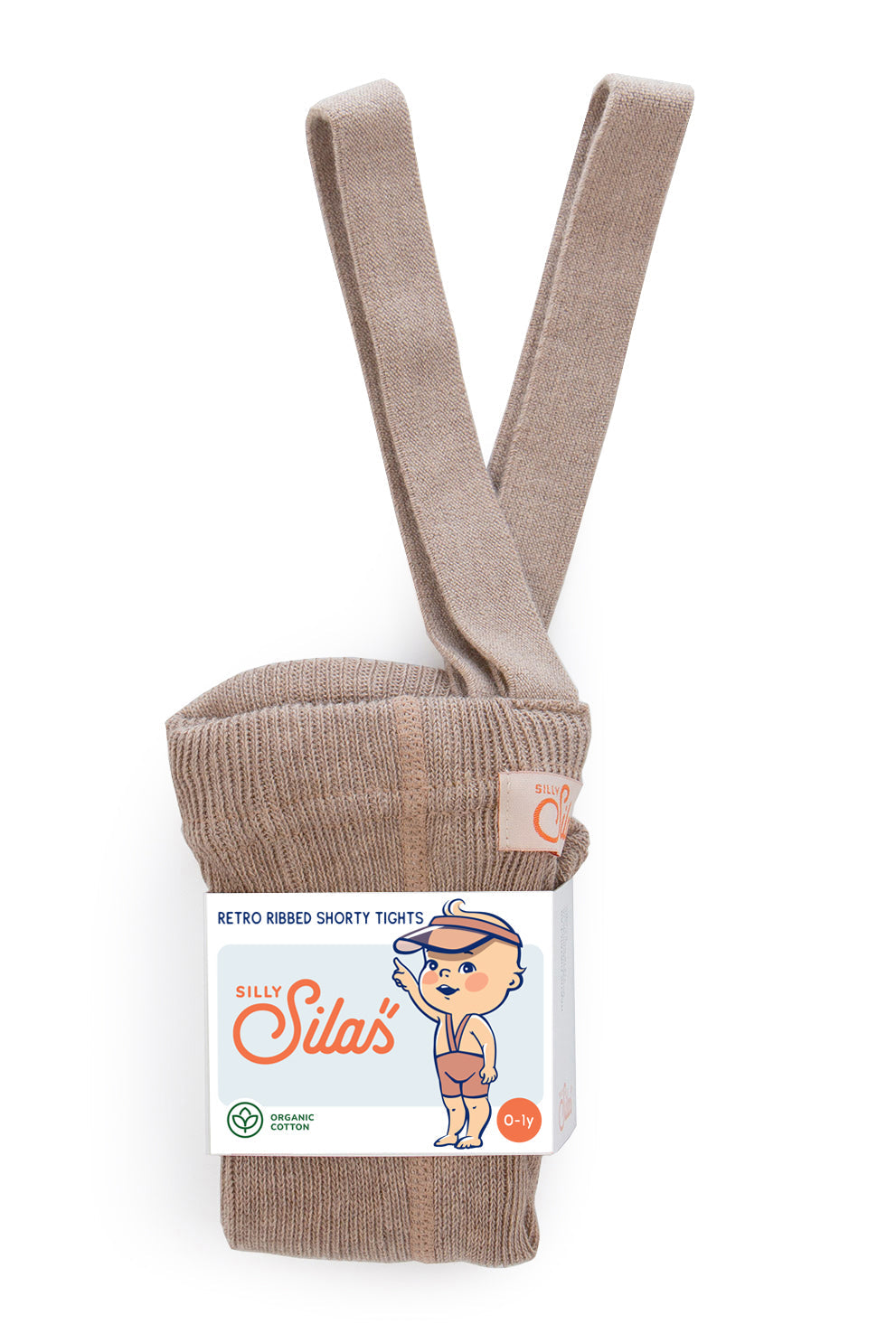 SillySilas® Cotton shorty tights with braces Peanut Blend - Torgunns Barneklær AS