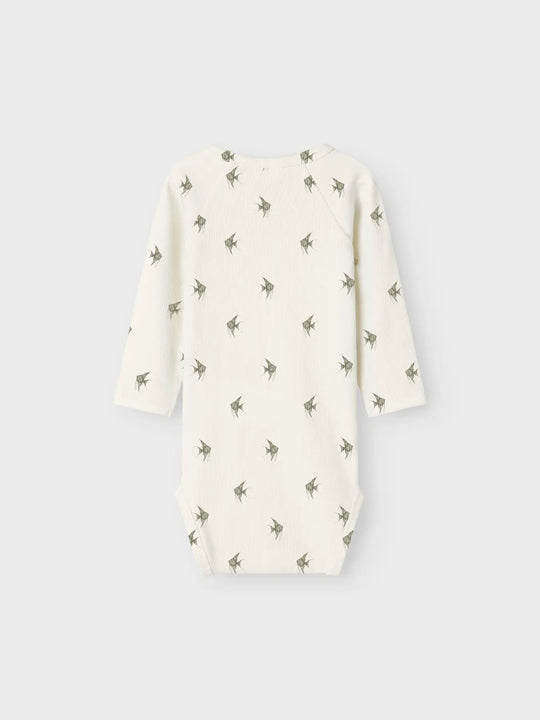 Lil' Atelier Baby LAVO ENI LS SLIM BODY - Coconut Milk Fish - Torgunns Barneklær AS