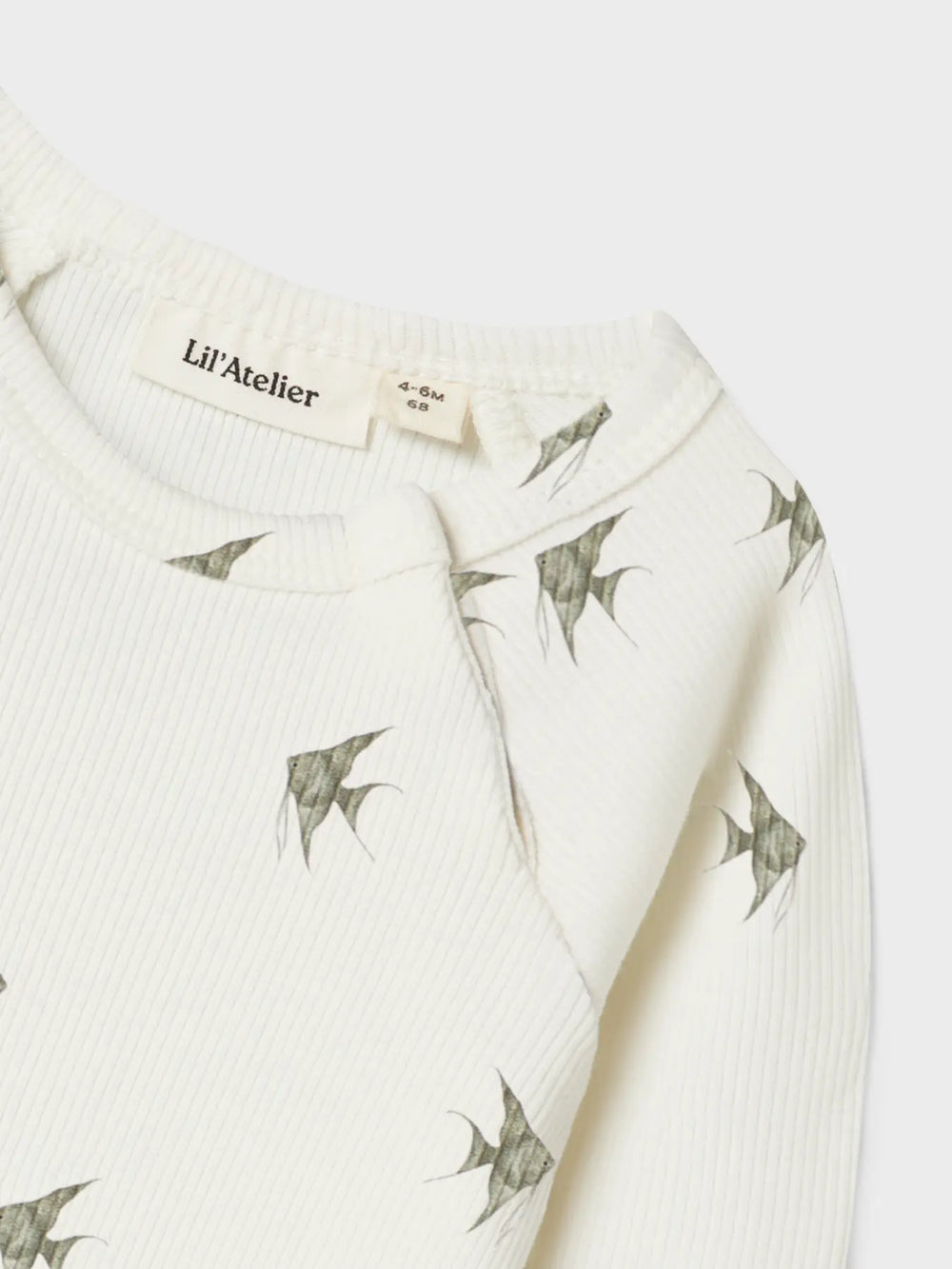Lil' Atelier Baby LAVO ENI LS SLIM BODY - Coconut Milk Fish - Torgunns Barneklær AS