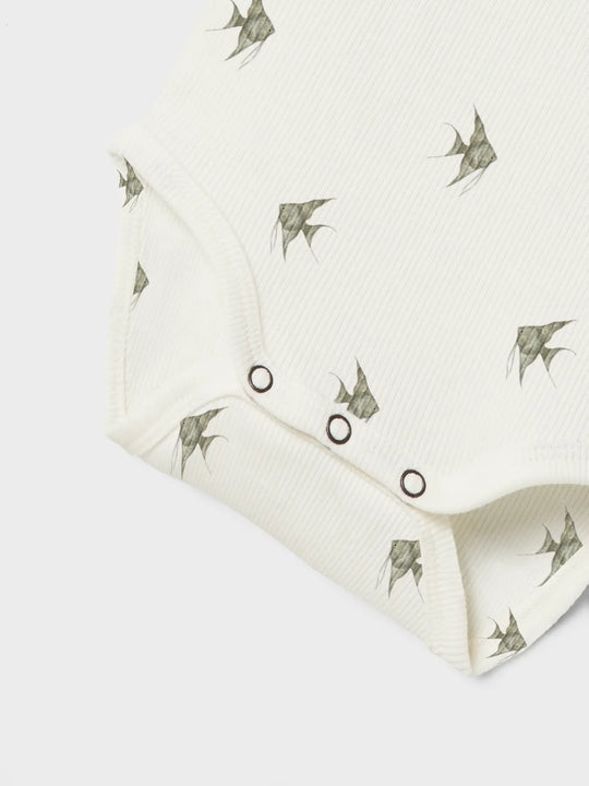 Lil' Atelier Baby LAVO ENI LS SLIM BODY - Coconut Milk Fish - Torgunns Barneklær AS