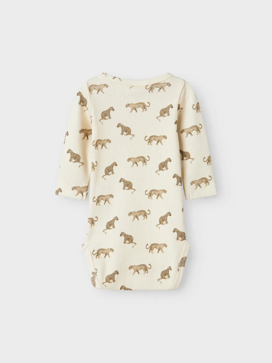 Lil' Atelier Baby LAVO ENO LS SLIM BODY - Turtledove | LEO - Torgunns Barneklær AS
