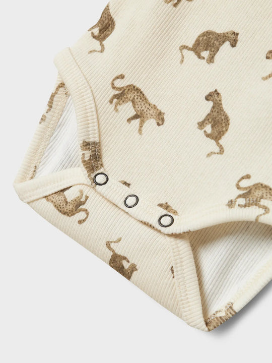 Lil' Atelier Baby LAVO ENO LS SLIM BODY - Turtledove | LEO - Torgunns Barneklær AS