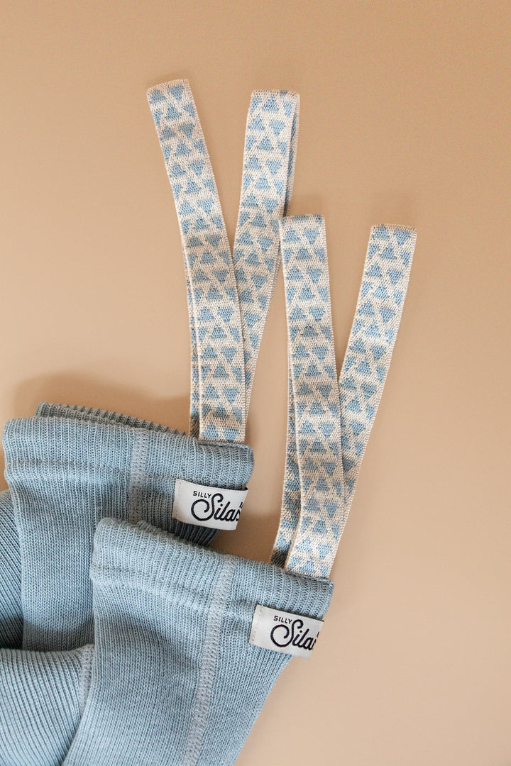 Silly Silas® | Classic leggings med seler – Misty Blue Patterned