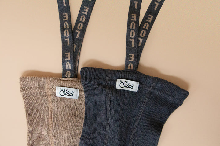 Silly Silas® | Classic strømpebukse med seler – Peanut Blend Patterned