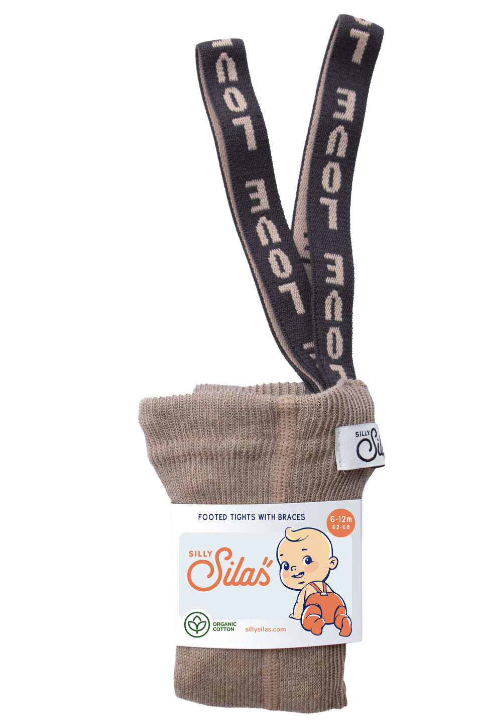 Silly Silas® | Classic strømpebukse med seler – Peanut Blend Patterned