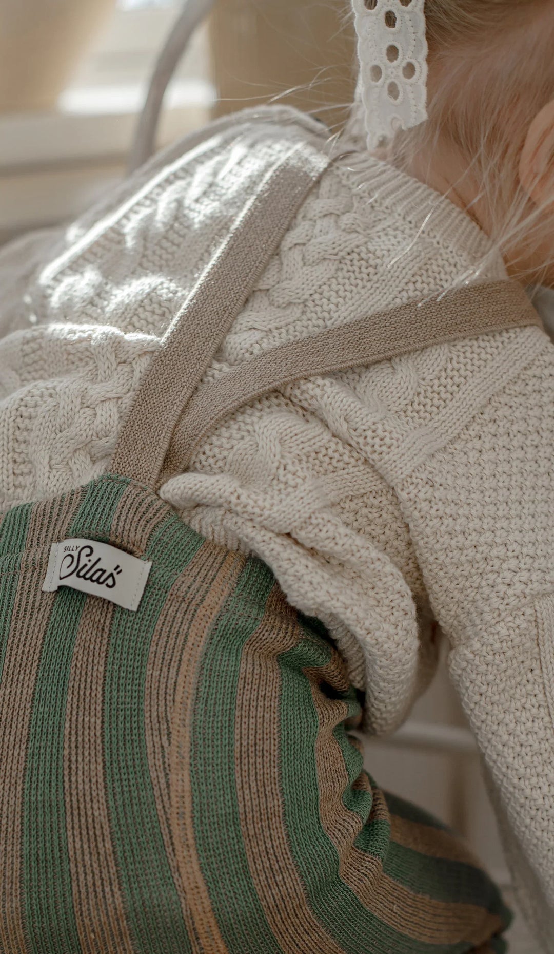 SillySilas® | Special Leggings m/seler - Matcha x Peanut Striped