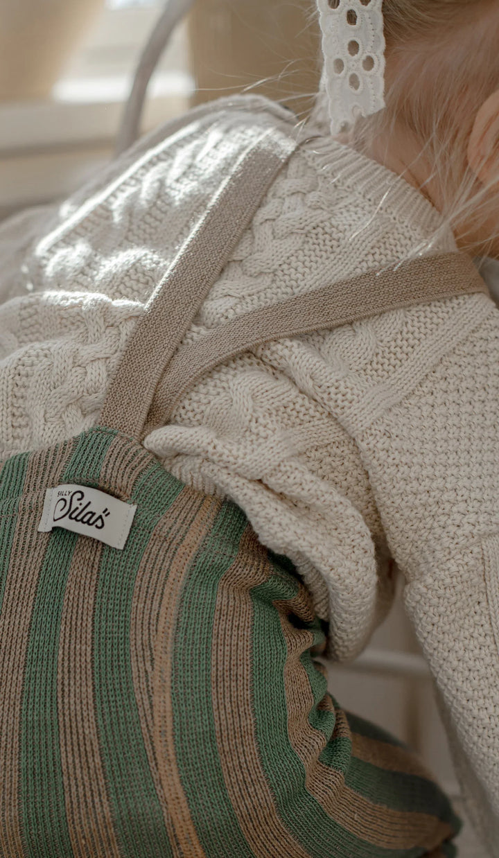 SillySilas® | Special Leggings m/seler - Matcha x Peanut Striped