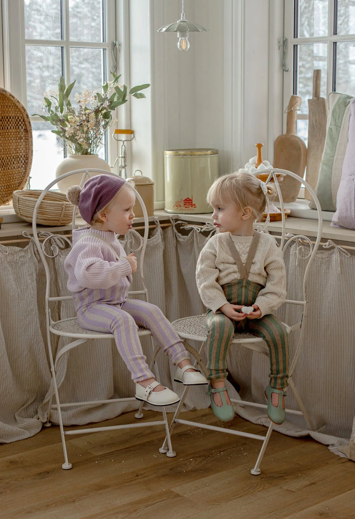 SillySilas® | Special Leggings m/seler - Lavender x Cream Striped