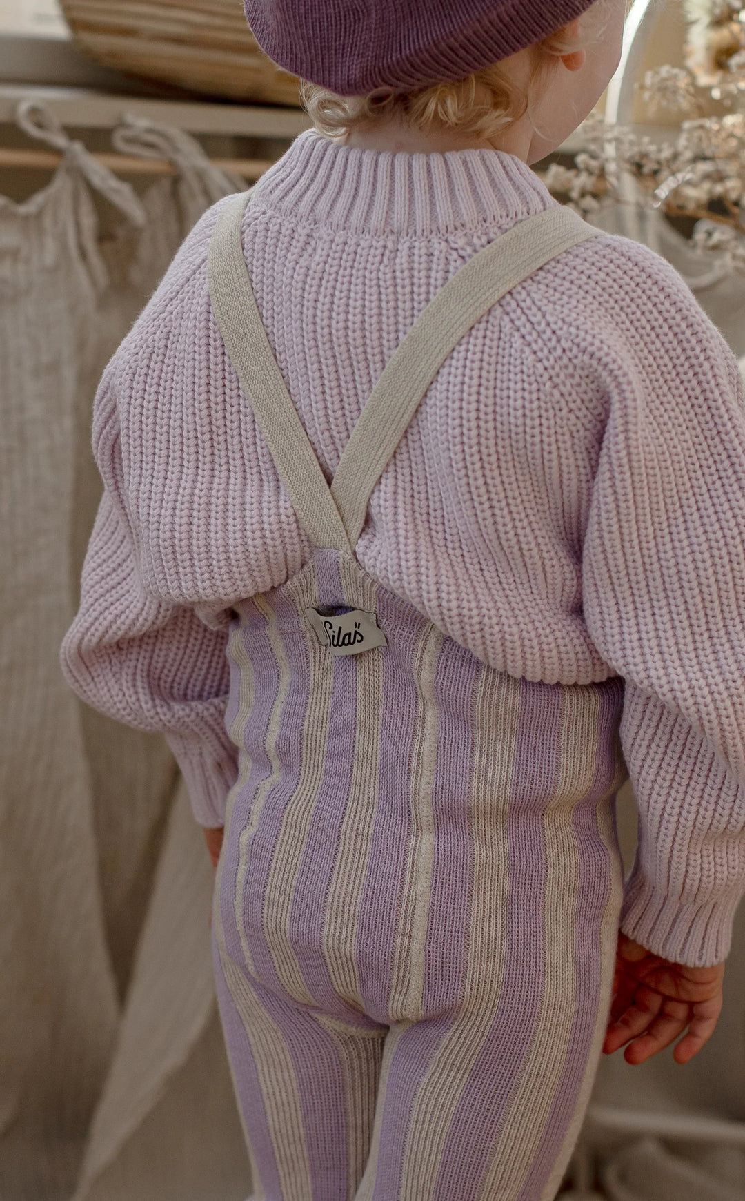 SillySilas® | Special Leggings m/seler - Lavender x Cream Striped