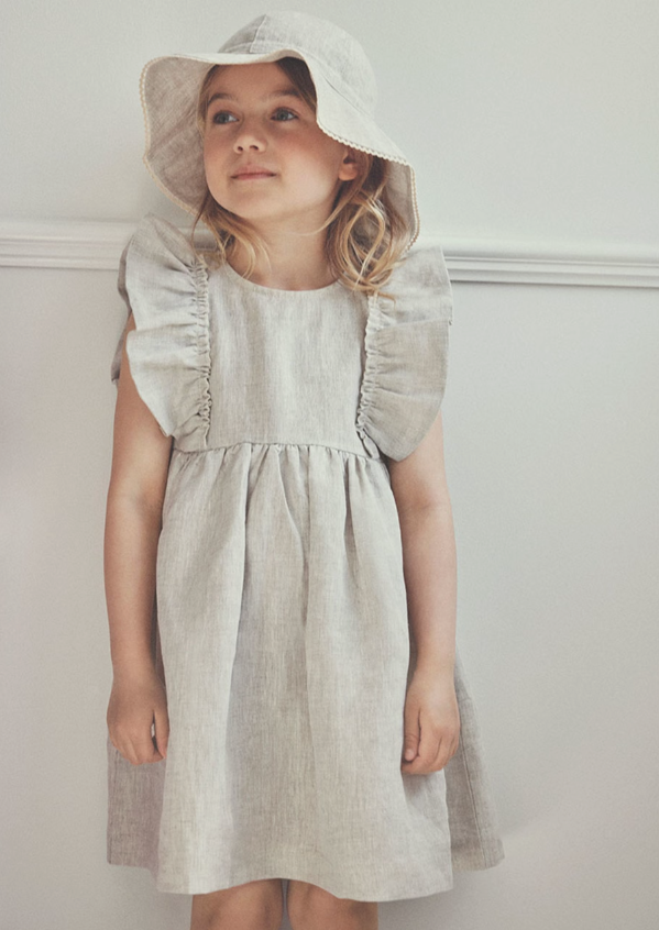 HUTTELiHUT Dress SS Linen - Antique White