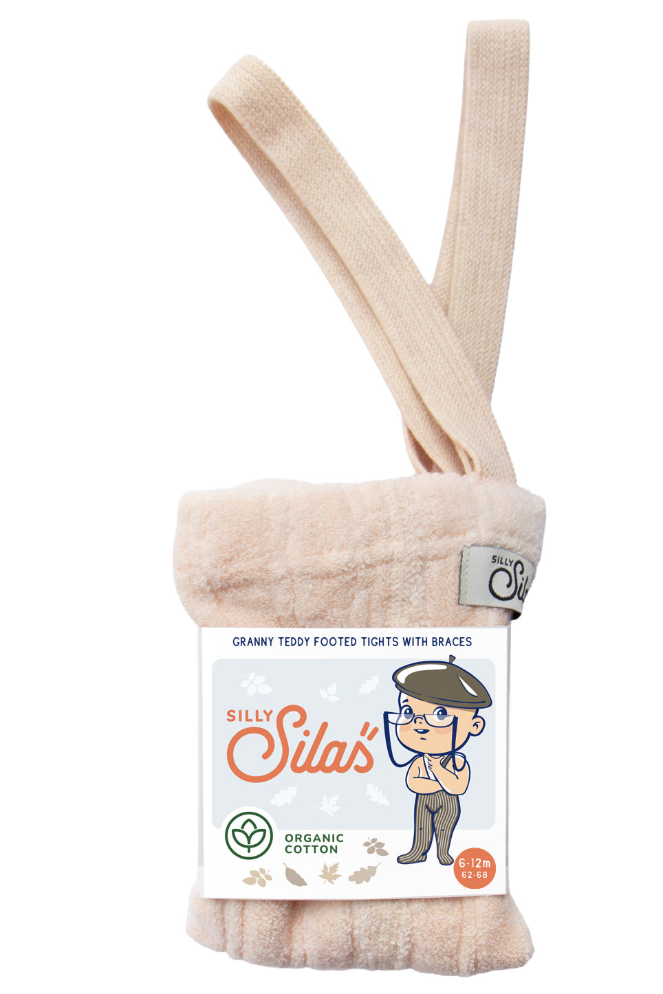Silly Silas® | Granny strømpebukse med seler – Silky Peach