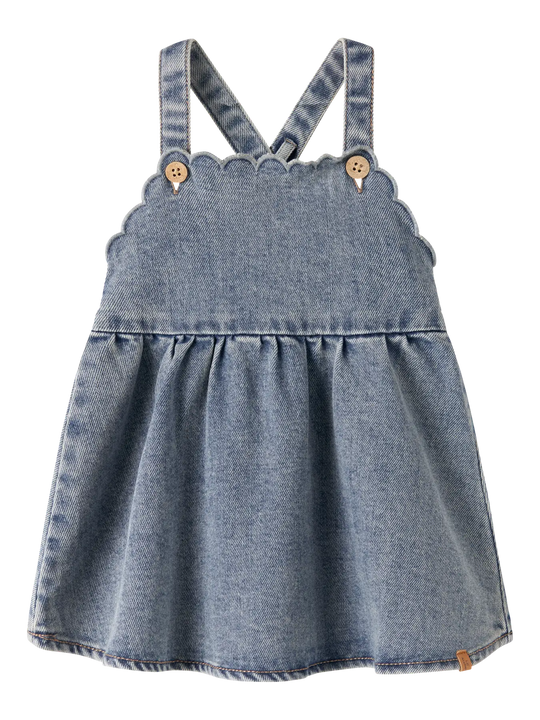 Lil' Atelier Baby SALLI DENIM SKIRTALL- Medium Blue Denim - Torgunns Barneklær AS
