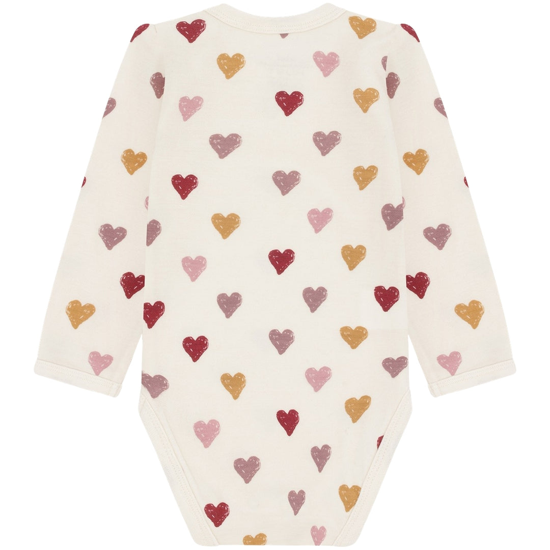 Hust &amp; Claire | Baloo Hearts Puff Body Ull/Bambus – Offwhite