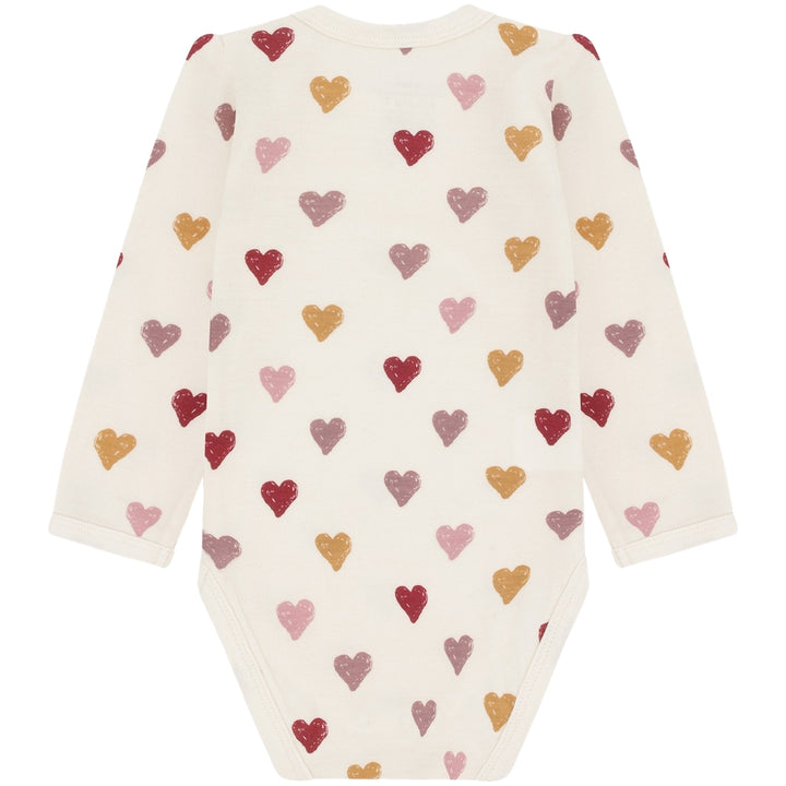 Hust &amp; Claire | Baloo Hearts Puff Body Ull/Bambus – Offwhite