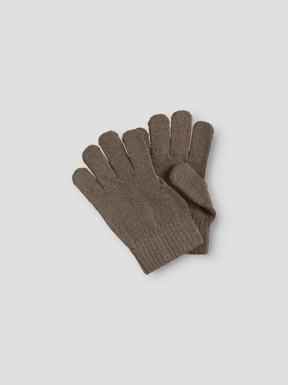 Lil' Atelier Mini NANSON KNIT GLOVES1 - Shitake - Torgunns Barneklær AS