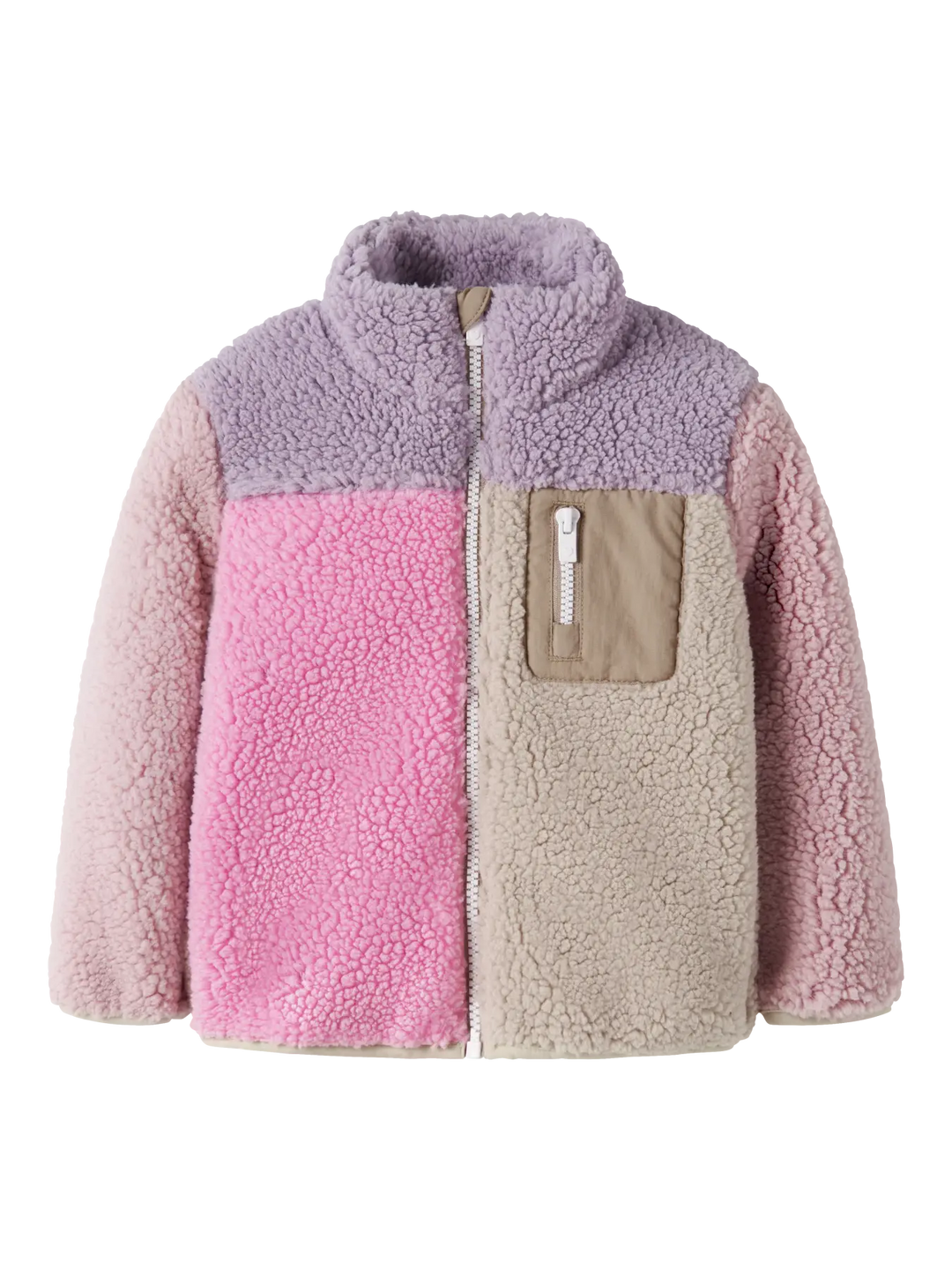 name it mini MONICA TEDDY JACKET BLOCK - Peyote