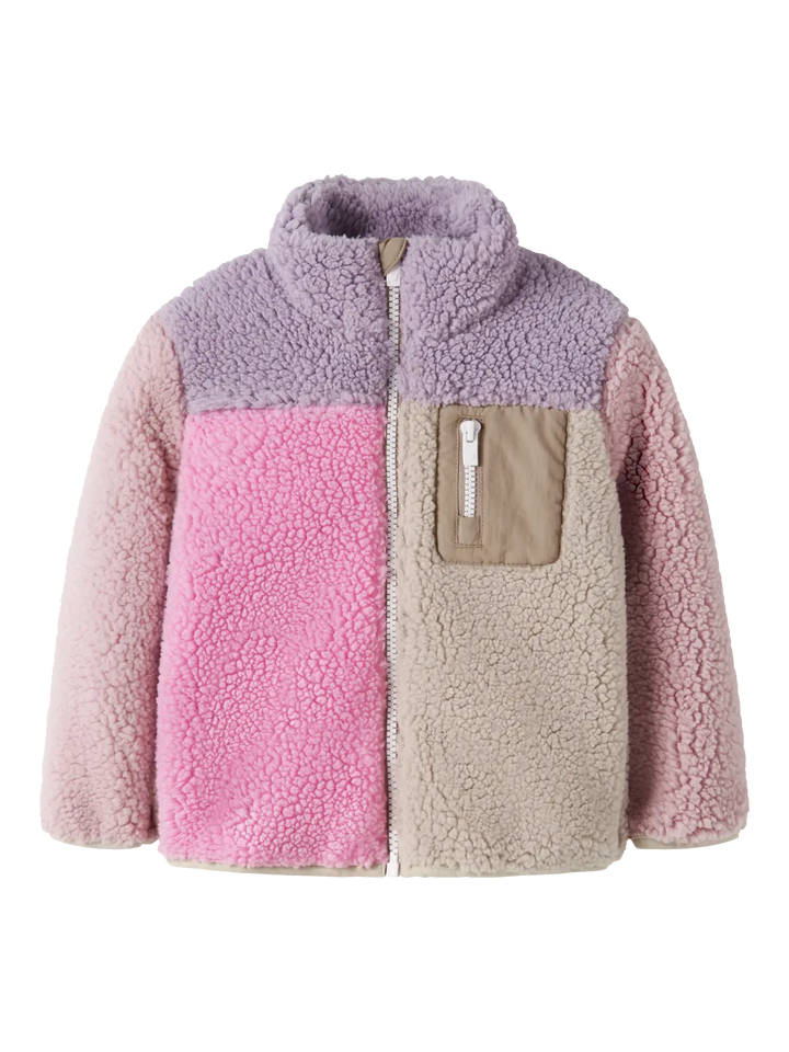 name it mini MONICA TEDDY JACKET BLOCK - Peyote