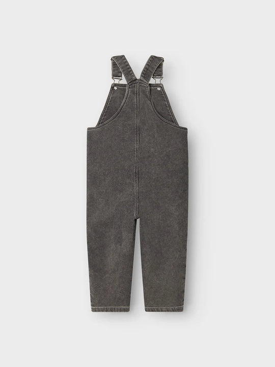 Lil' Atelier Mini LULIA LOOSE DENIM OVERALL - Medium Grey Denim - Torgunns Barneklær AS