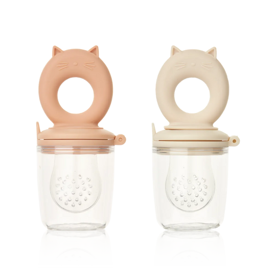 LIEWOOD Miranda Cat Shape Food Feeder 2pk - Tuscany Rose/Apple Blossom