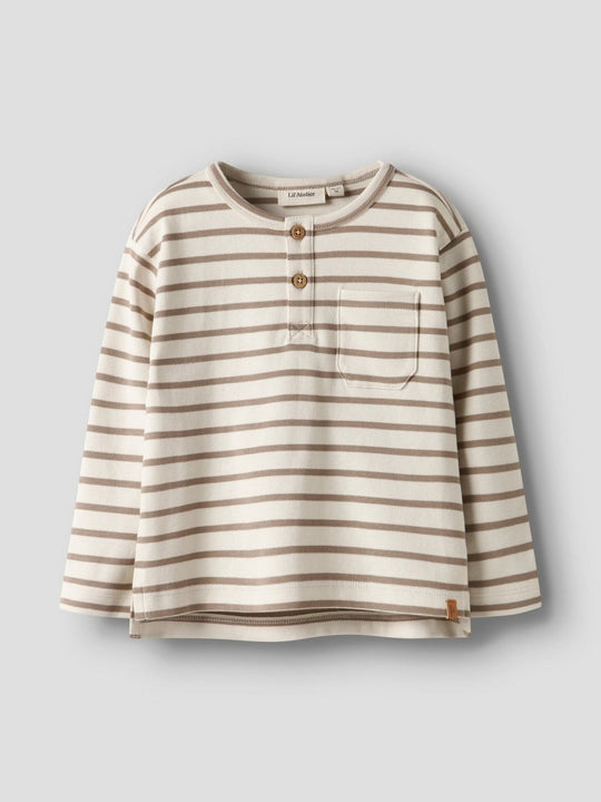 Atelier Mini LIMIA NOB LS LOOSE TOP - Turtledove | SEPIA TINT | Torgunns Barneklær AS
