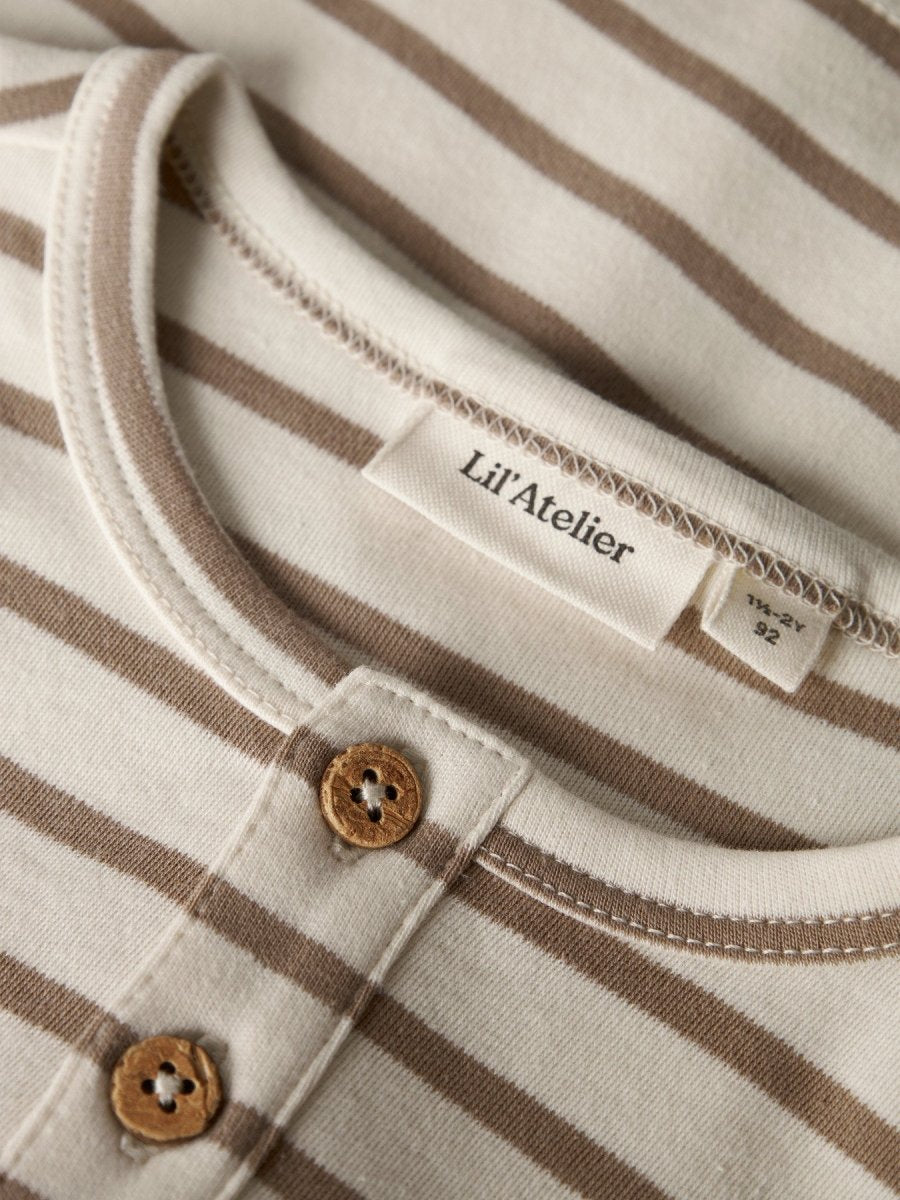Atelier Mini LIMIA NOB LS LOOSE TOP - Turtledove | SEPIA TINT | Torgunns Barneklær AS